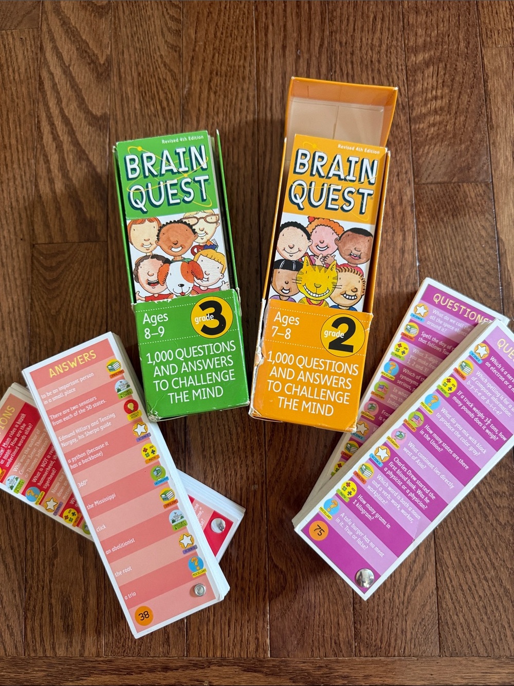 4-pack Brain Quest grade-level trivia cards